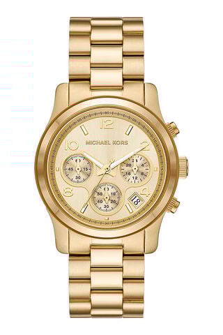 Stalen Quartz Horloge - Chronograaf - Goudkleurig