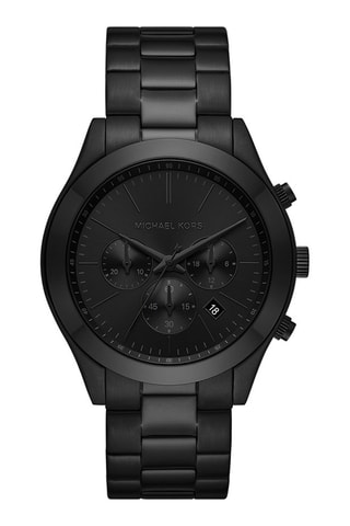 Montre à quartz en acier - Chronographe - Noir