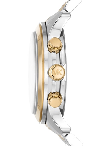 Stalen Quartz Horloge - Chronograaf - Goudkleurig en Zilverkleurig