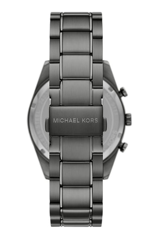 Stalen Quartz Horloge - Tachymeter - Grijs en Blauw