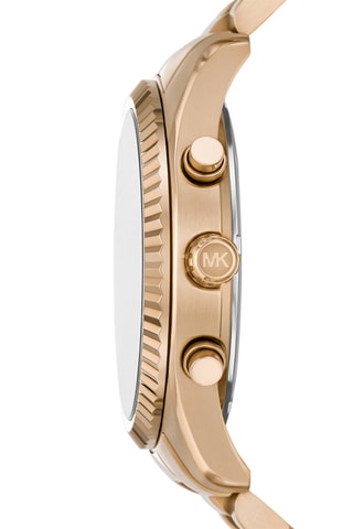 Stalen Quartz Horloge - Chronograaf - Goudkleurig