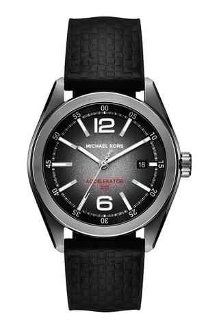 Stoffen Quartz Horloge - Zwart en Zilverkleurig