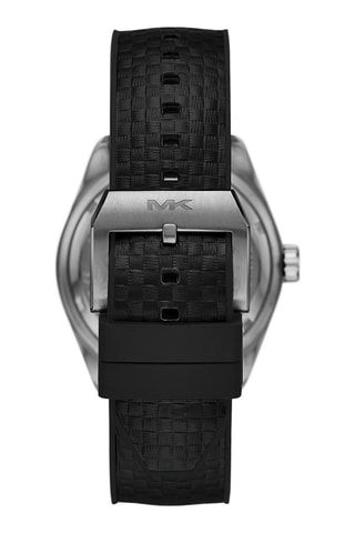 Stoffen Quartz Horloge - Zwart en Zilverkleurig