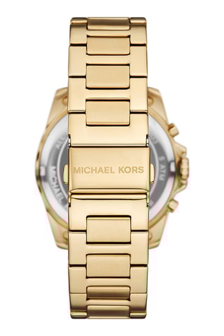 Stalen Quartz Horloge - Chronograaf - Goudkleurig en Zwart