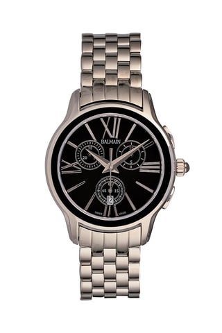 Stalen Quartz Horloge - Chronograaf - Zilverkleurig en Zwart