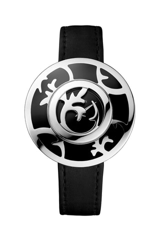 Montre à quartz en satin Fairy Arabesques - Noir et argenté