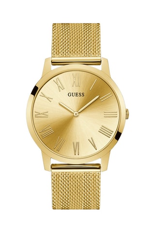 Montre à quartz en acier et textile - Doré