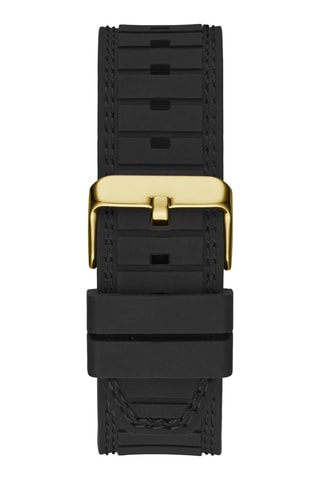 Montre à quartz en silicone - Noir et doré