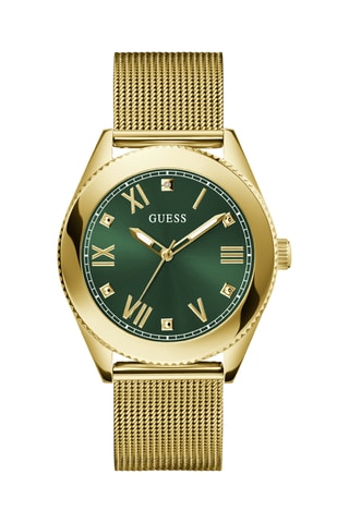 Montre à quartz en acier - Doré et vert