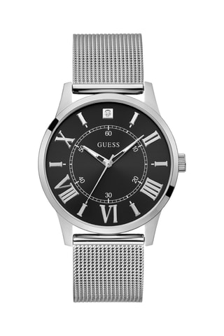 Montre à quartz en métal - Argenté et noir