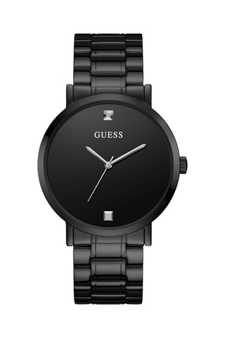 Montre à quartz en acier - Noir