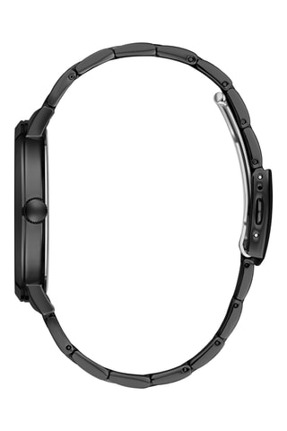 Montre à quartz en acier - Noir