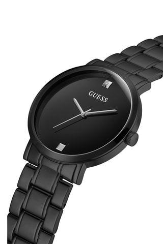 Montre à quartz en acier - Noir