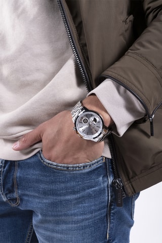 Montre à quartz en acier - Argenté