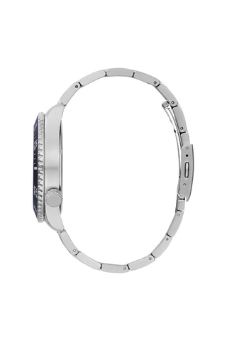 Montre à quartz en acier - Argenté et bleu foncé