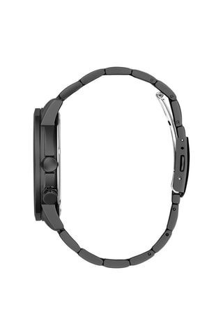 Montre à quartz en acier - GMT - Noir