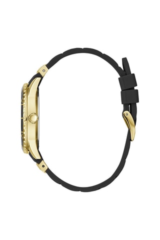 Siliconen Quartz Horloge - Zwart en Goudkleurig