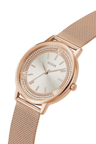 Stalen Quartz Horloge Roségoudkleurig