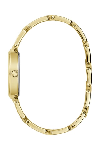 Stalen Quartz Horloge Goudkleurig