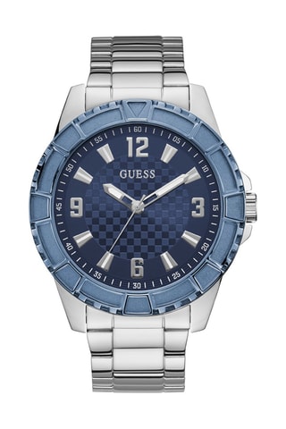 Montre à quartz en acier - Argenté et bleu