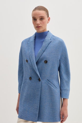 Blazer em linho - Azul