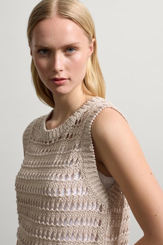 Colete em linho - Bege