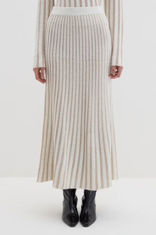 Saia comprida de lã - Bege