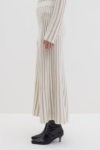 Saia comprida de lã - Bege