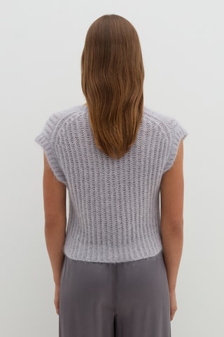 Camisola em lã mohair - Cinzento-claro