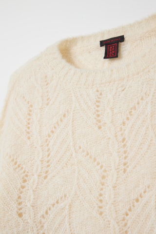 Camisola em alpaca e lã - Cru