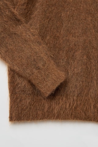Camisola em lã mohair e lã - Castanho