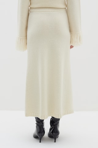 Saia comprida de lã - Cru