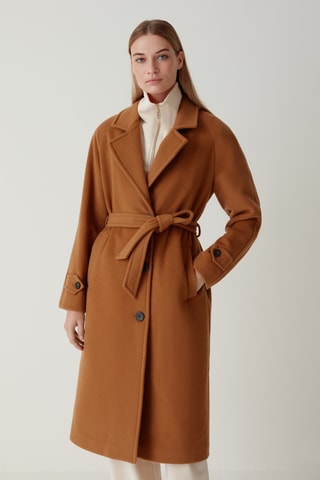 Sobretudo em lã virgem - Camel