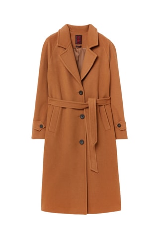 Sobretudo em lã virgem - Camel