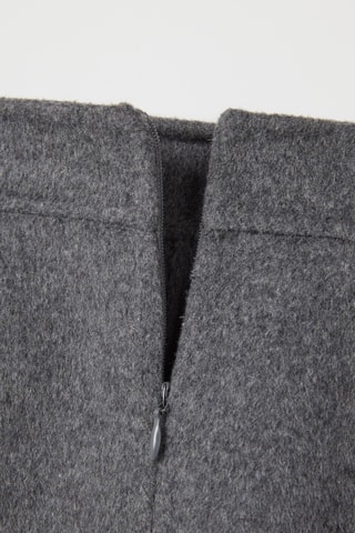 Saia estilo patinadora de lã - Cinzento mesclado