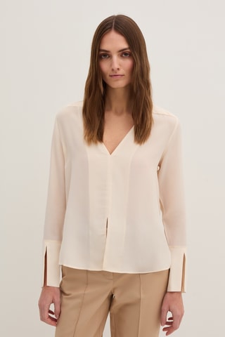 Blusa de seda - Bege
