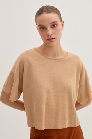 Camisola em linho - Bege