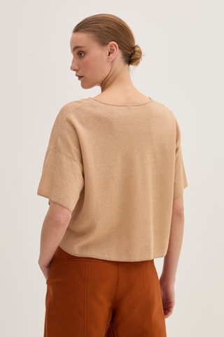 Camisola em linho - Bege