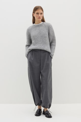 Camisola em lã mohair - Cinzento-claro