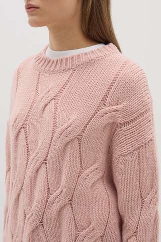 Camisola em lã e alpaca - Rosa