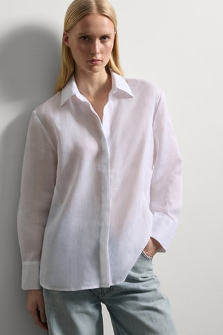 Camisa em rami - Branco