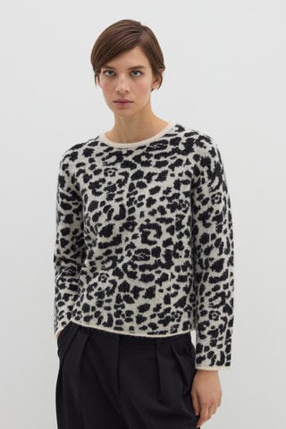 Camisola em alpaca e lã - Cru