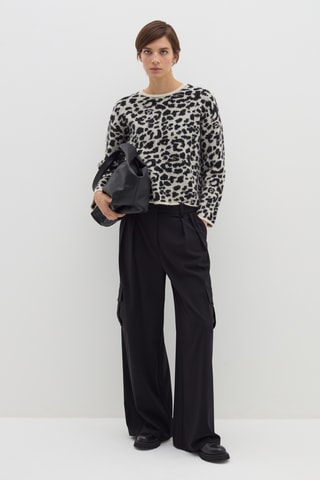 Camisola em alpaca e lã - Cru