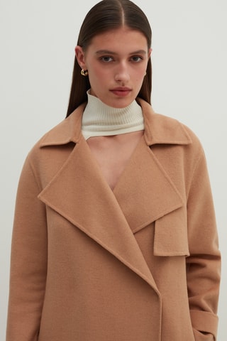 Sobretudo de lã - Bege