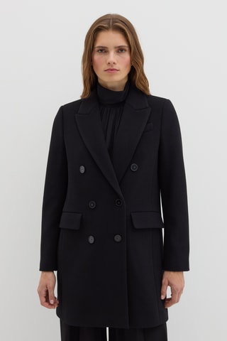 Sobretudo de lã - Preto