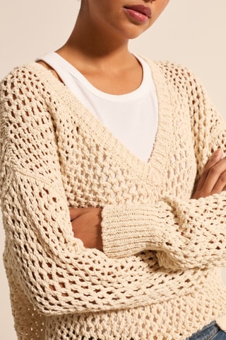 Camisola em linho - Bege