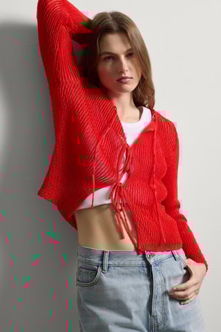 Casaco de malha - Vermelho