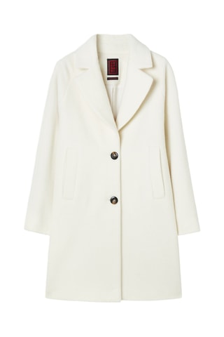 Sobretudo em lã e alpaca - Bege