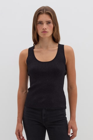 Camisola de alças - Preto