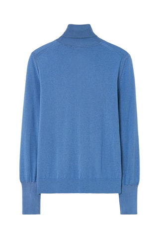 Camisola em lã e seda - Azul